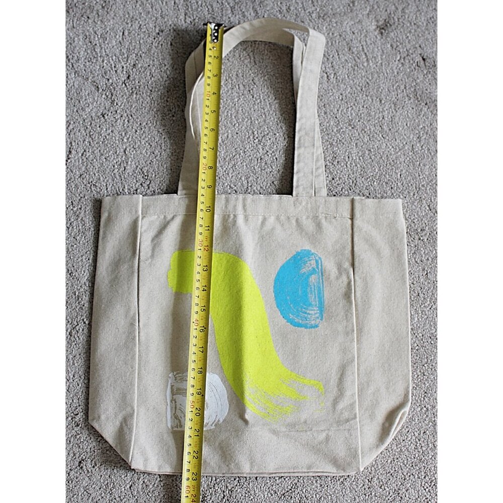 Tanya Taylor x Fashion Our Future Canvas Printed Tote Bag, "The Right To Tote" - Picture 10 of 11